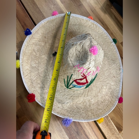 Handmade Embroidered Straw | Mexican Embroidered | Straw Hat - Picture 2 of 8